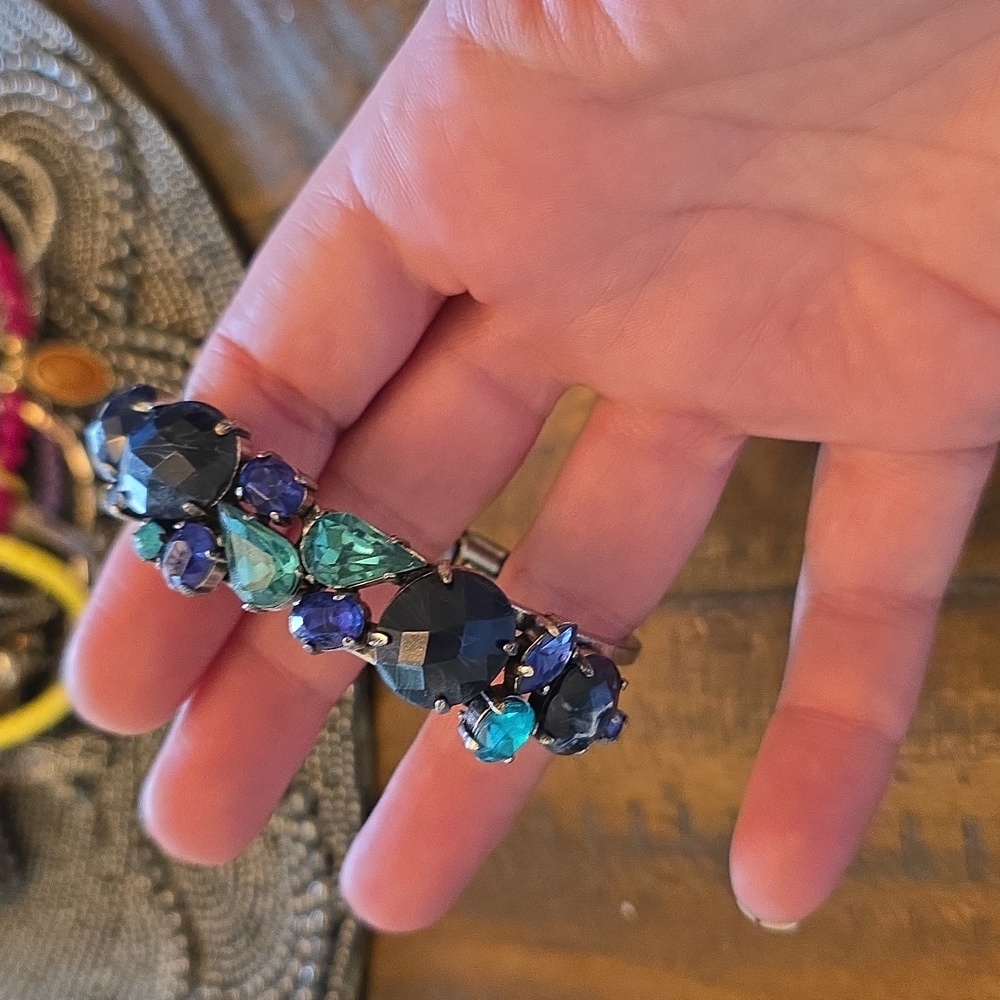 Elegant Blue and Green Gemstone Bracelet